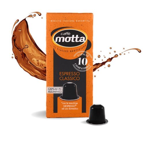 Caffe Motta Classico Nespresso kompatibilis kávékapszula (10 db a dobozban; 105 Ft/db)
