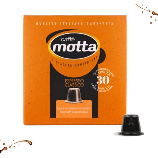 Caffe Motta Classico Nespresso kompatibilis kávékapszula (30 db a dobozban; 100 Ft/db)
